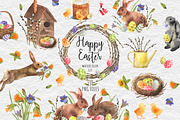 Happy Easter watercolor set, a Decorative Illustration by Julycolor (Thumbnail 1 of 10)
