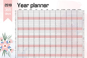 2018 YEAR WALL PLANNER + bonus!, a Stationery Template by Kseniia Kuznetsova (Thumbnail 2 of 4)