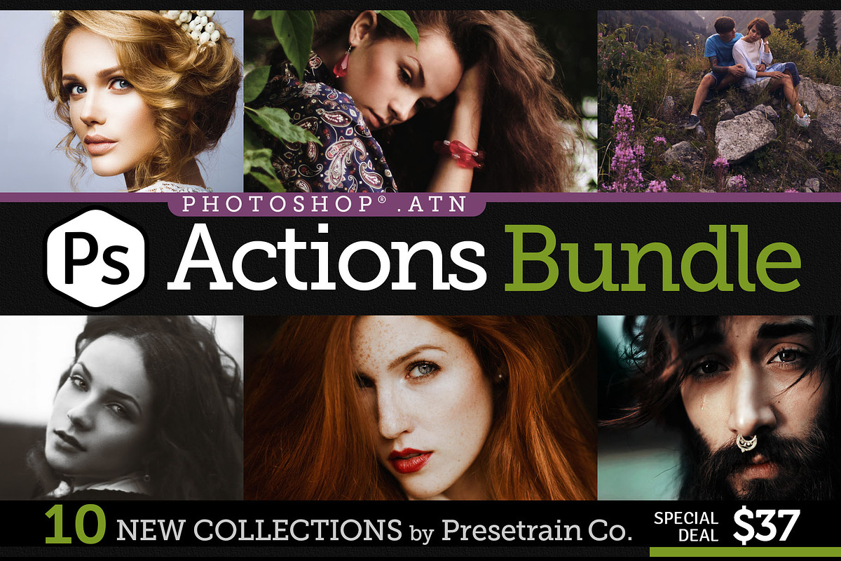 New Photoshop Actions Bundle, an Action Add-On by Presetrain Co. (Photo 1 of 12)