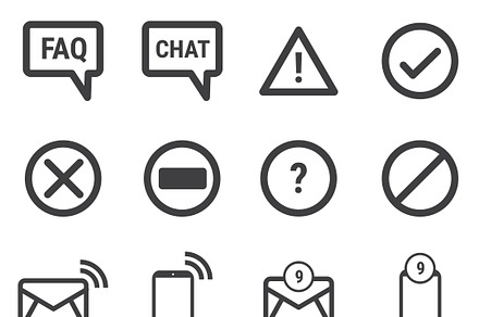 Data icon set, an Outline Icon by jabkitticha