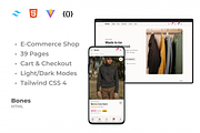 Bones | eCommerce HTML Template, a HTML Template by Mobius Studio (Thumbnail 1 of 2)