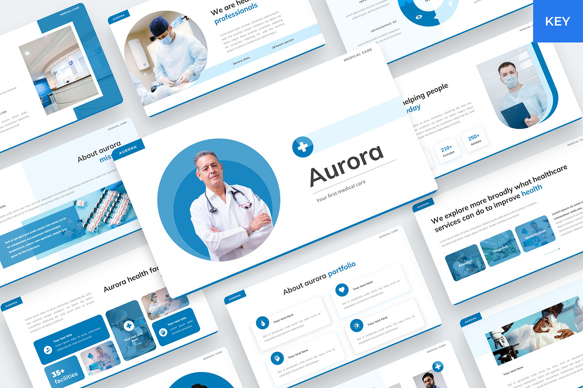 Aurora - Medical Keynote template, a Presentation Template by BeadyLab (Photo 1 of 6)