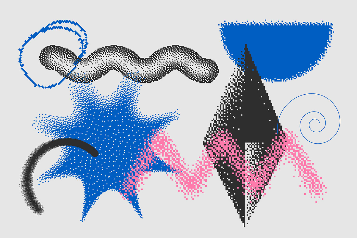 126 Vector Dither Textured Clip Arts, a Graphic by softulka (Photo 6 of 19)