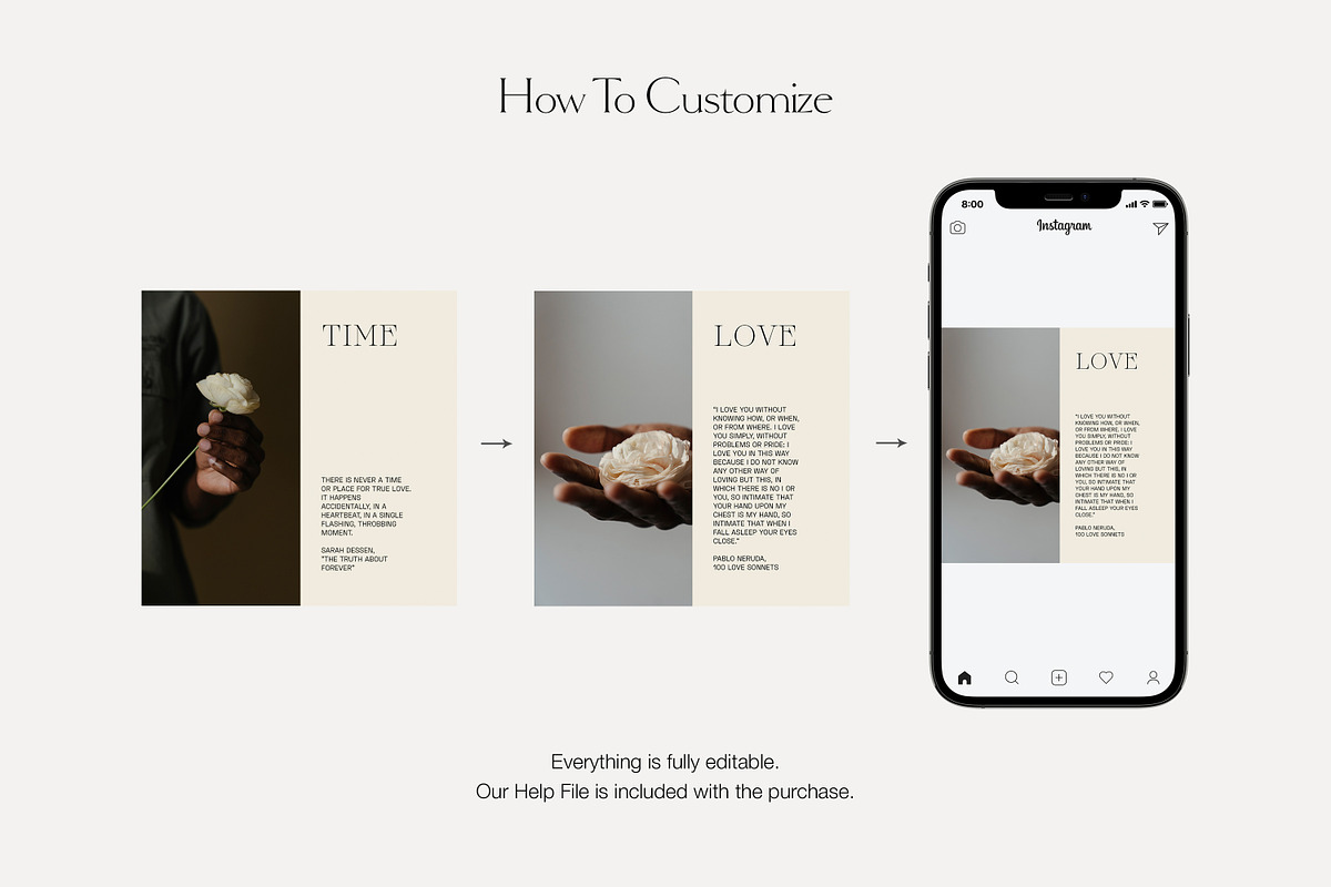 CANVA PS Instagram Templates Posts, a Social Media Template by Love Radiation Studio (Photo 13 of 18)