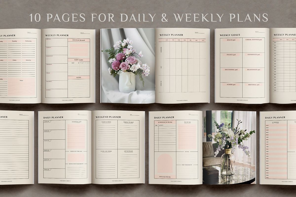 Aesthetic Planner & Calendar, a Stationery Template by Anatartan Design (Photo 11 of 27)