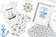 Nautical watercolor collection, a Transportation Illustration by Marina Ermakova (Thumbnail 6 of 7)