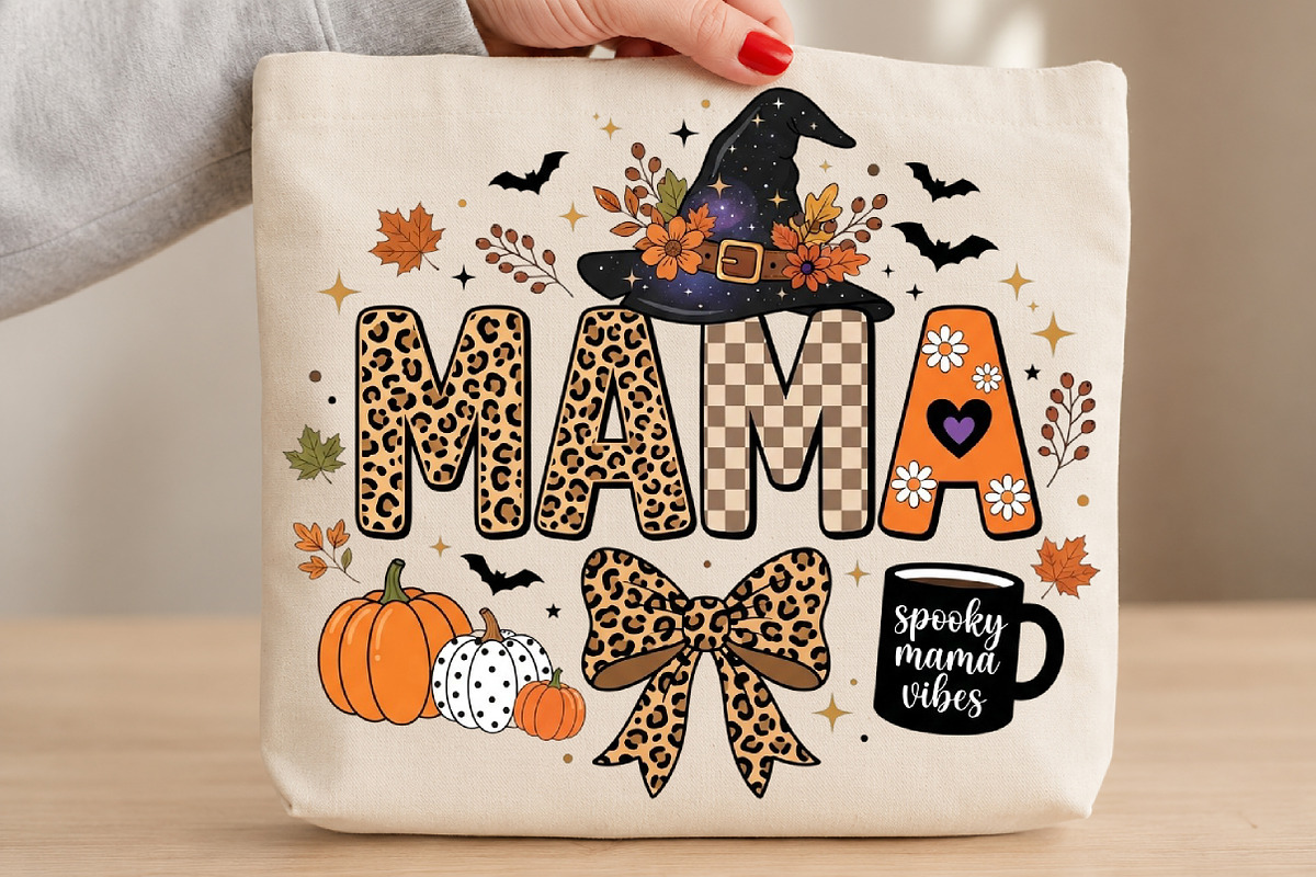 Spooky Mama Halloween PNG, a Seasonal Illustration by DreamCafeArt (Photo 3 of 7)