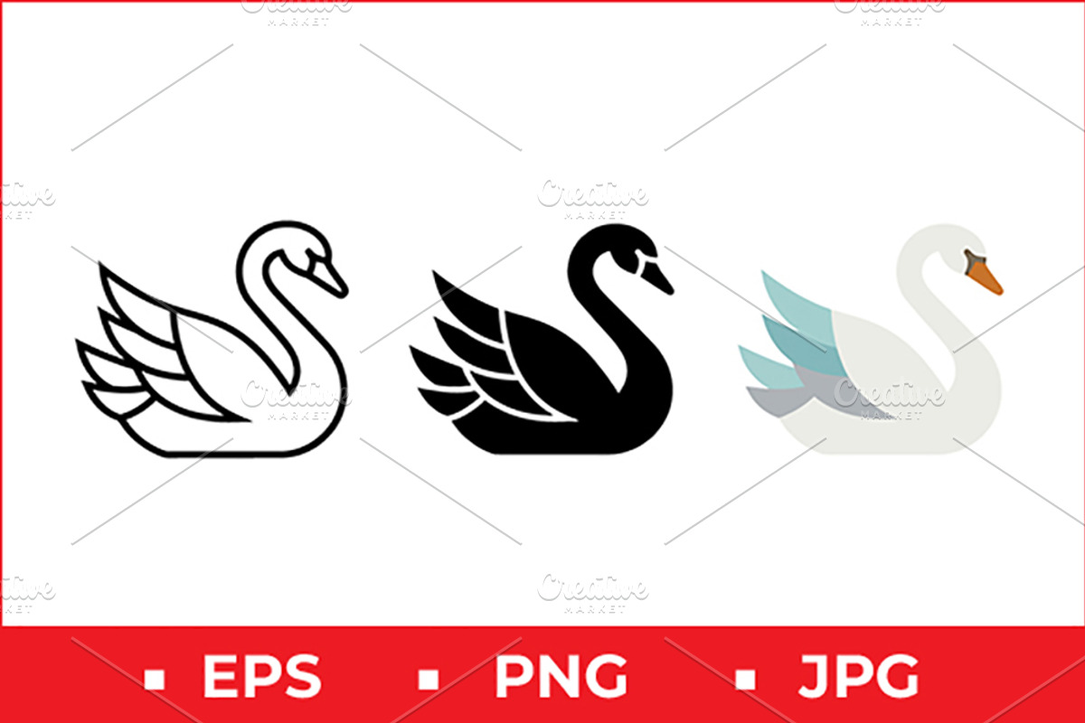 Elegant Swan Vector Design, a Solid Icon by Artonix (Photo 1 of 2)