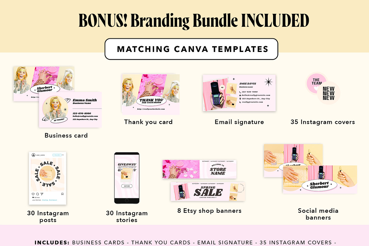 Y2K Shopify Theme Branding Bundle, a Shopify Template by Template Twist Shop (Photo 8 of 9)