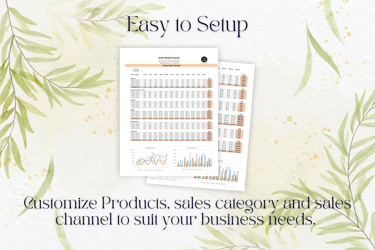3 Year Sales Forecast Spreadsheet, a Templates & Theme by Designbudy (Photo 2 of 7)