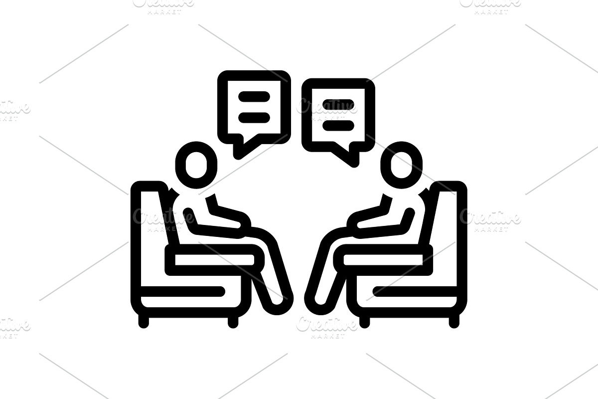 Discussing dissert black icon, an Outline Icon by Creative priyanka