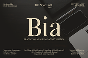Bia | Transitional Serif & Sans, a Serif Font by By Kineks