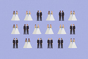 Wedding people bride and groom, an Object Graphic by CreativeByLu (Thumbnail 5 of 7)