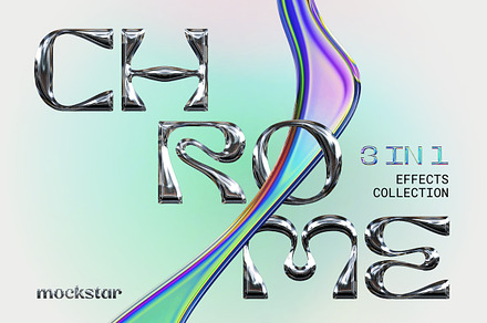 Chrome 3 in 1 Effects Collection, a Texture Graphic by mockstar
