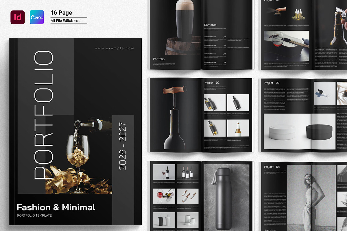 Fashion & Minimal Portfolio Template, a Magazine Template by GoldenGrid Studio (Photo 1 of 10)