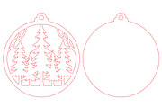Forest Christmas Ornament Laser Cut, an Object Graphic by Libby Wishes (Thumbnail 2 of 3)