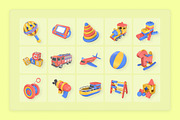 Kids Toys 3D Icon Set, an Object Illustration by twinstd (Thumbnail 6 of 6)