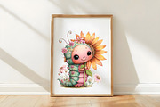 Whimsical Caterpillar Clipart Bundle, an Illustration by Designworld (Thumbnail 2 of 5)