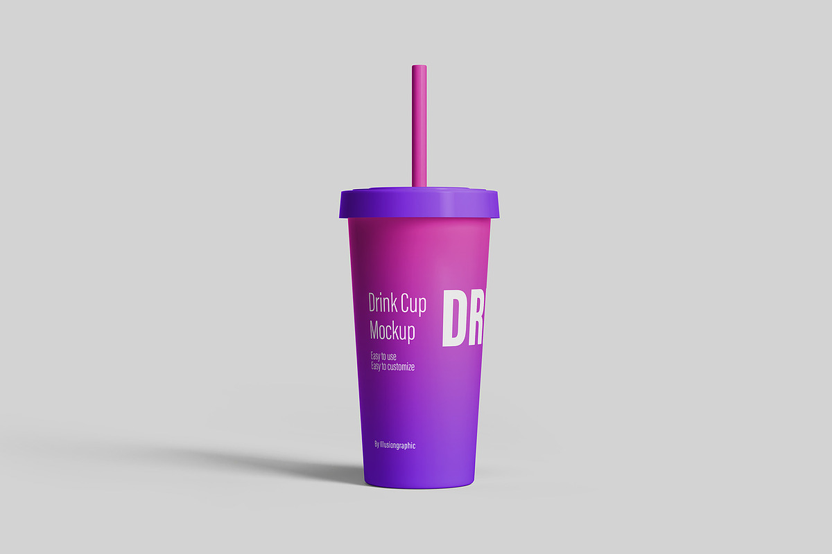 Drink Cup Mockup - 8 Views, a Cups & Container Mockup by Illusiongraphic (Photo 4 of 23)