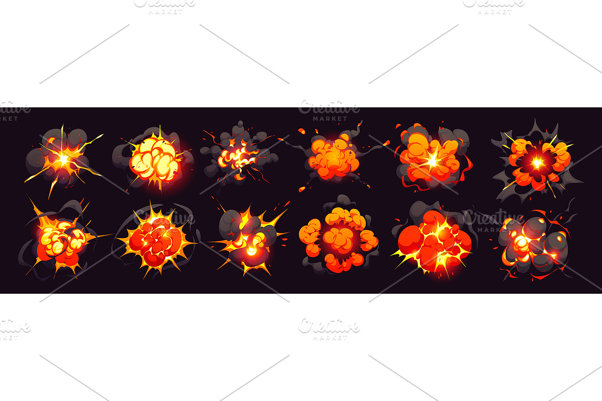 Bomb blast explosion effects, an Illustration by Vector Tradition (Photo 2 of 3)