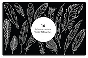 Silhouettes of different feathers, an Illustration by risovanya (Thumbnail 1 of 3)