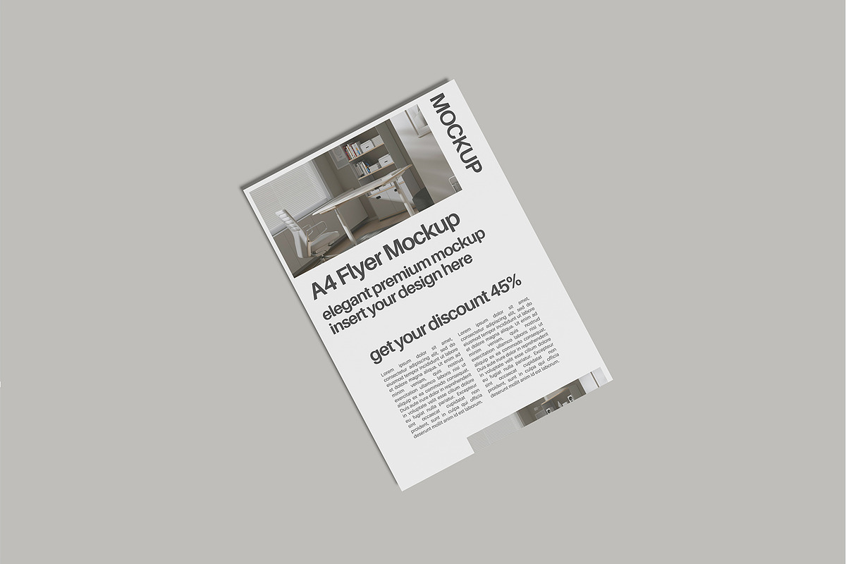 A4 Flyer Mockup, an Advertising Mockup by lamorastudio (Photo 5 of 12)