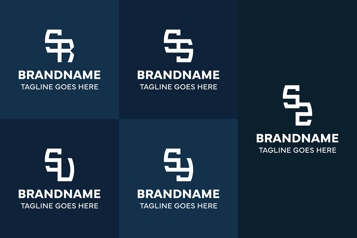 Letters SR SS SU SY SZ Monogram Logo, a Branding & Logo Template by Pray Art Design Studio (Photo 2 of 2)
