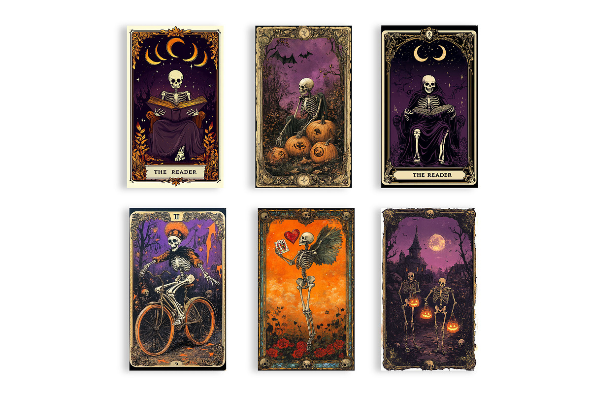 Funny Halloween Skeleton Tarot Card, an Illustration by Dream Creation (Photo 4 of 4)
