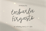 Embarla Firgasto Family, a Script Font by Mr.Typeman (Thumbnail 1 of 10)