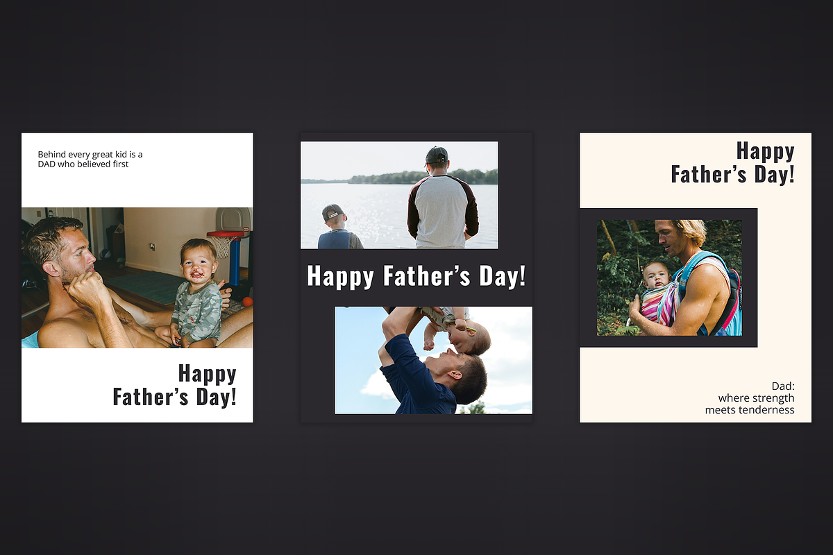 Father's Day Instagram Templates, a Social Media Template by OzQ (Photo 2 of 3)