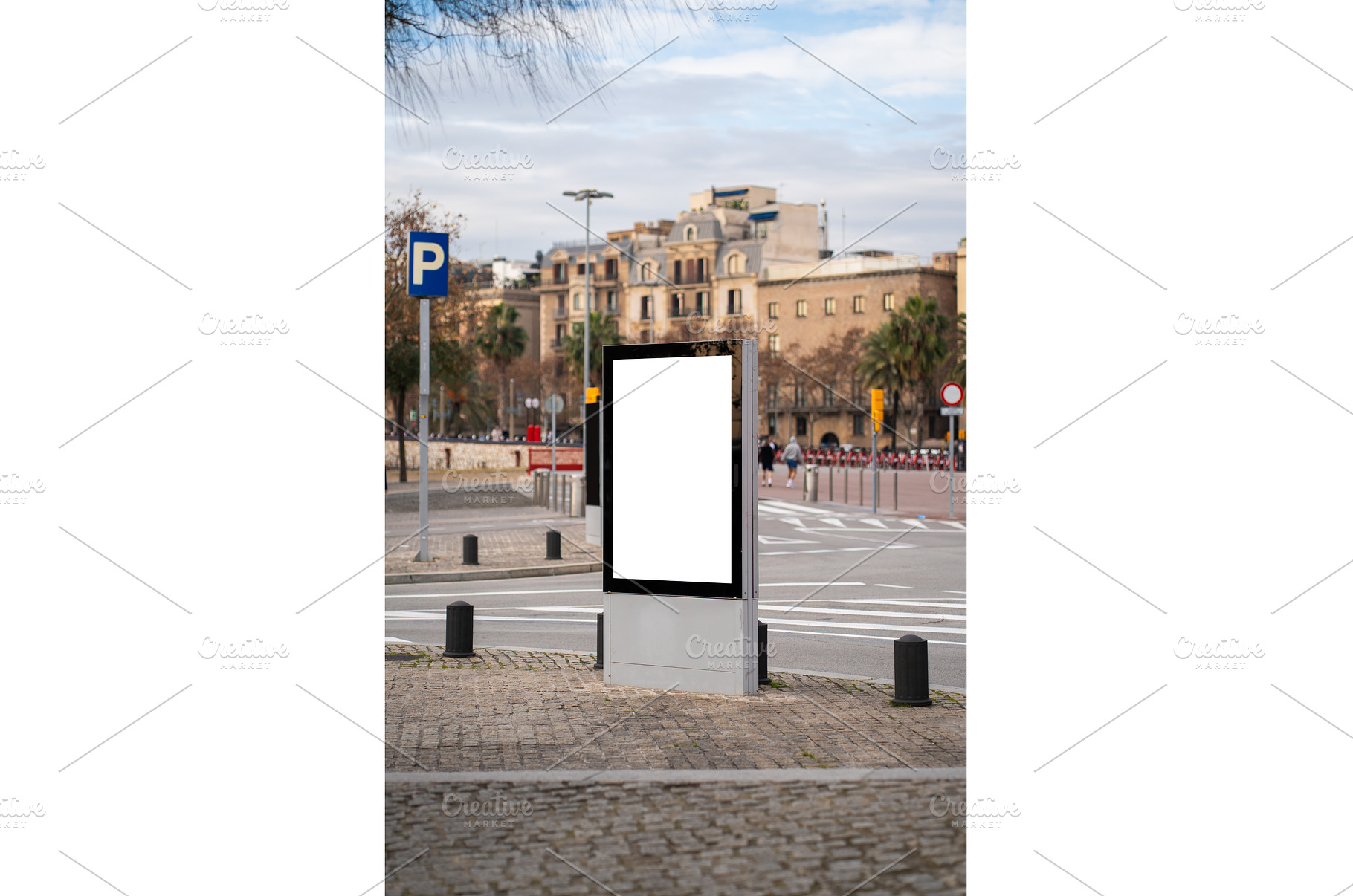 Blank vertical advertising billboard, an Architecture Photo by volodymyrshtun13795