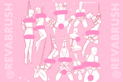 Procreate Body Pose Female brushes, a Brush Add-On by Revabrush (Thumbnail 3 of 6)