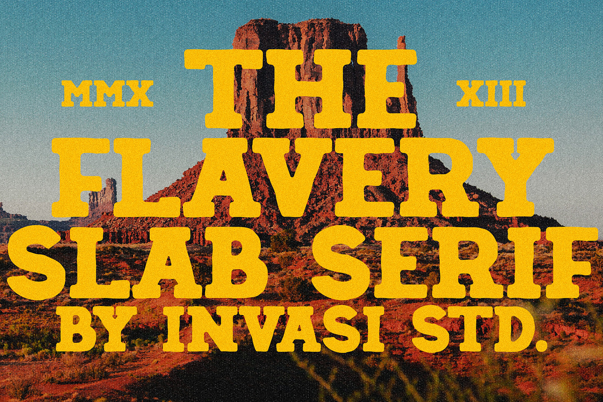 Flavery - Vintage Slab Serif, a Slab Serif Font by Invasi Studio (Photo 1 of 10)