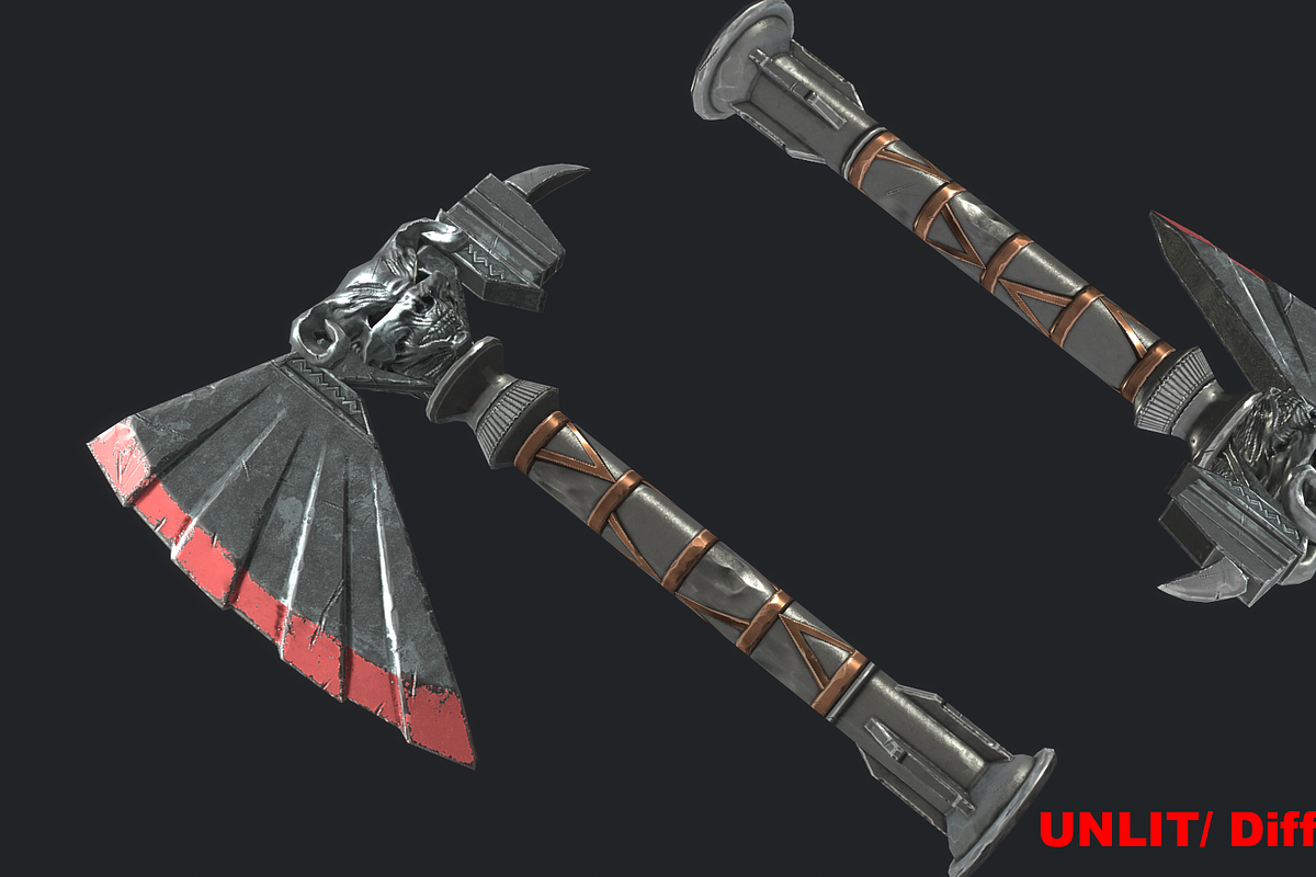 5 Fantasy Stylish Hand Axe -PBR-, an Object 3D Model by TFE Game Art (Photo 12 of 16)