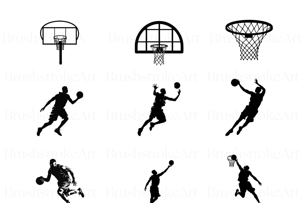 Sports Silhouette Clipart, Football, a Sport Illustration by BrushstrokeArtGB (Photo 3 of 9)