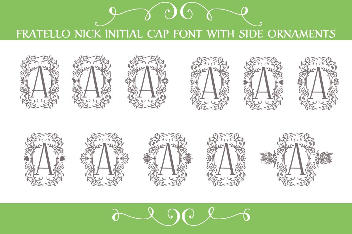 Fratello Nick Total Collection, a Font by Debi Sementelli (Photo 9 of 13)
