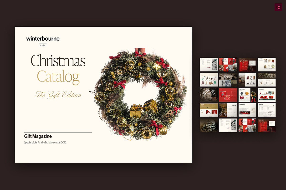 Landscape Christmas Catalog Template, a Brochure Template by BrandPacks (Photo 1 of 7)