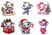 Chirstmas Elephant Clipart Sublimati, an Illustration by DreamArtGraphic (Thumbnail 3 of 5)