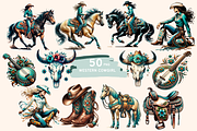 Western Cowgirl Sublimation Bundle, a Decorative Illustration by Bubble Pixel (Thumbnail 1 of 10)