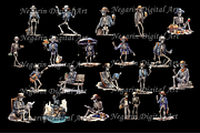 Watercolor Skeloten Guy Clipart, an Object Graphic by Negarin Digital Art (Thumbnail 4 of 11)