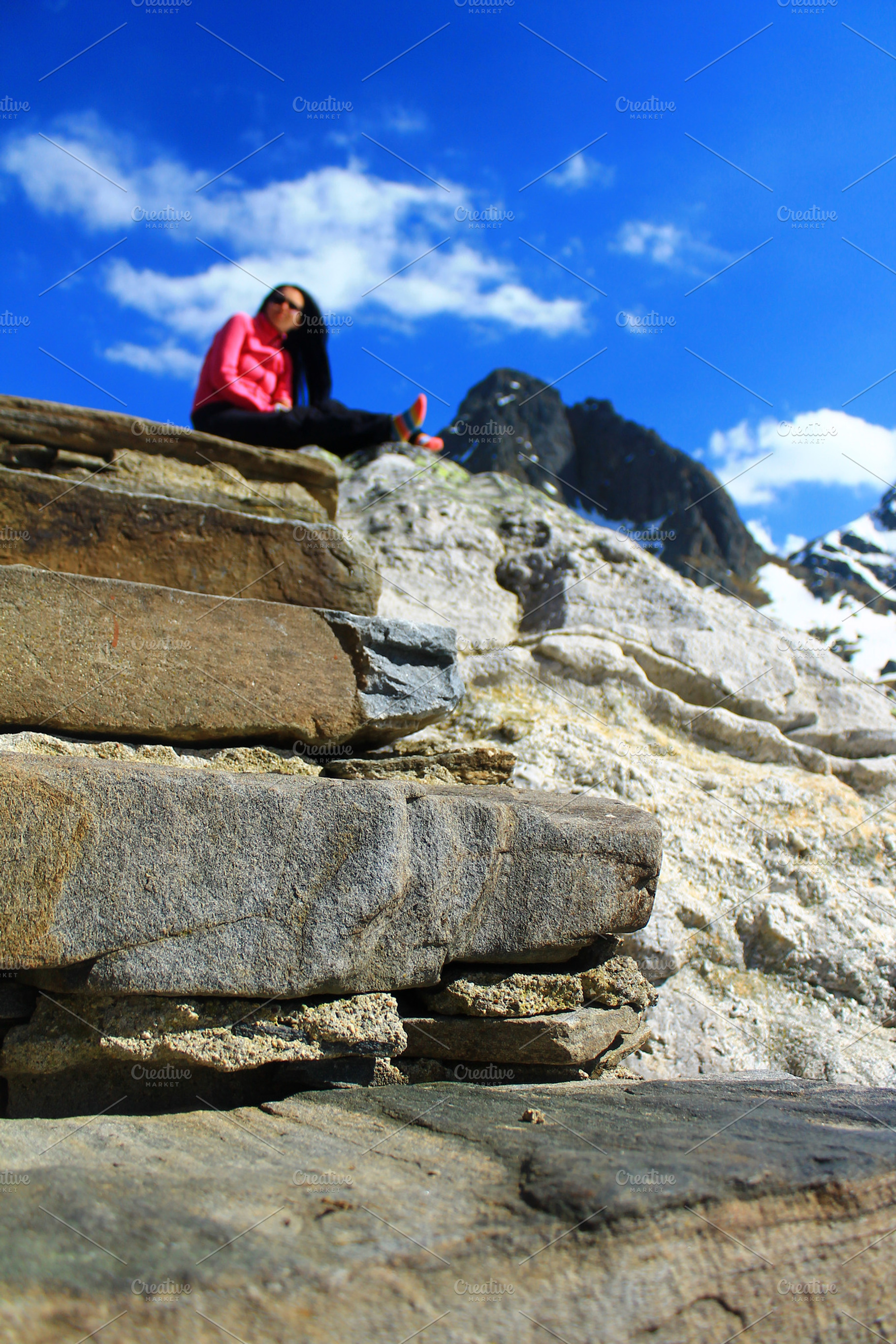Girl in the mountain containing girl, woman, and beautiful, a Nature Photo by VIBE Collective