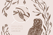 Owls graphic collection, a Decorative Illustration by Piñata (Thumbnail 10 of 17)