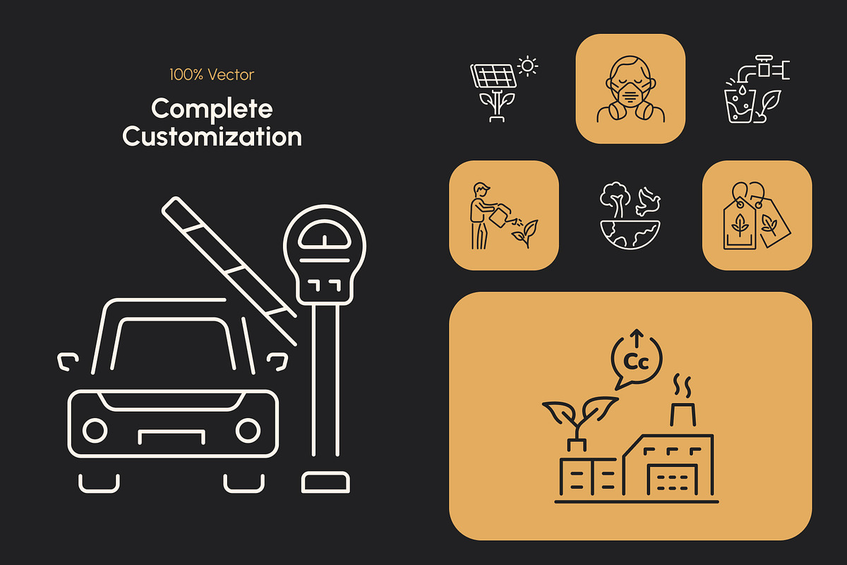 Safety and Sustainability Icon Set, an Outline Icon by Prosymbols (Photo 5 of 8)