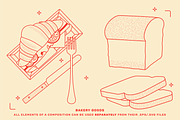 Bakery Food Vector Illustrations, a Food Illustration by TheFoodAtlas (Thumbnail 8 of 17)