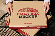 Pizza Box Packaging Branding Mockup, a Packaging Mockup by RamStudio2 (Thumbnail 2 of 6)