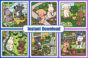 Little Cuddles Coloring Book, a Decorative Illustration by Coco Bloom (Thumbnail 5 of 6)