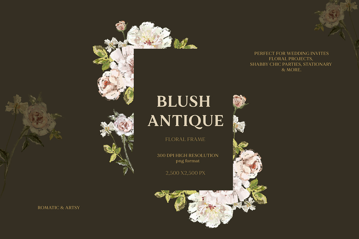 -20% Blush Antique Floral collection, an Illustration by Grace Noboa Illustrations (Photo 5 of 8)