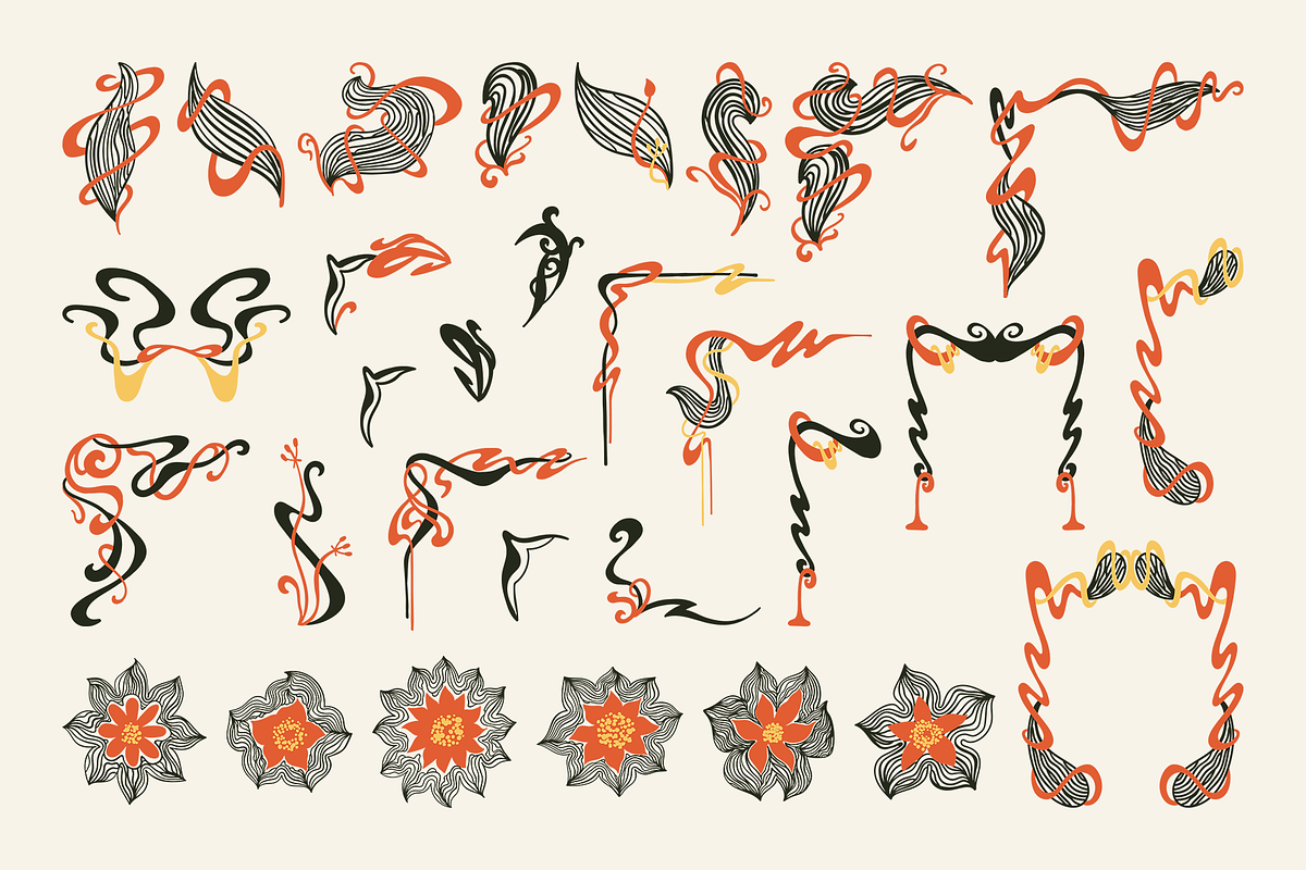 Art Nouveau Decorations, an Object Graphic by Walrus Darya (Photo 6 of 10)