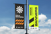 Pole Banner Mockup, an Advertising Mockup by megostudi0 (Thumbnail 2 of 4)