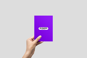 5x7 Paper In Hand Mockup